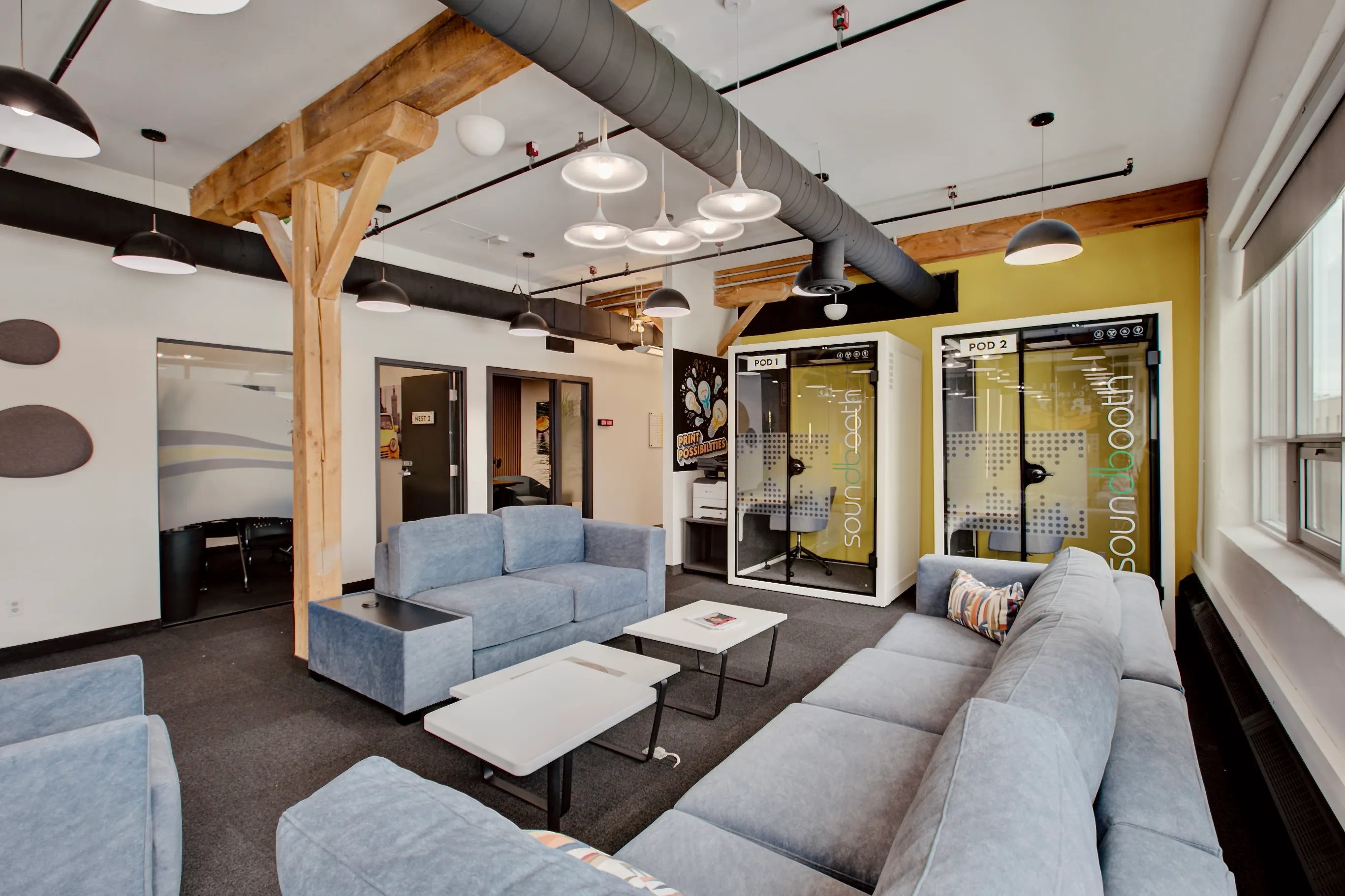 A Class A building lobby — CollabHive